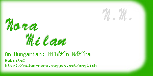 nora milan business card